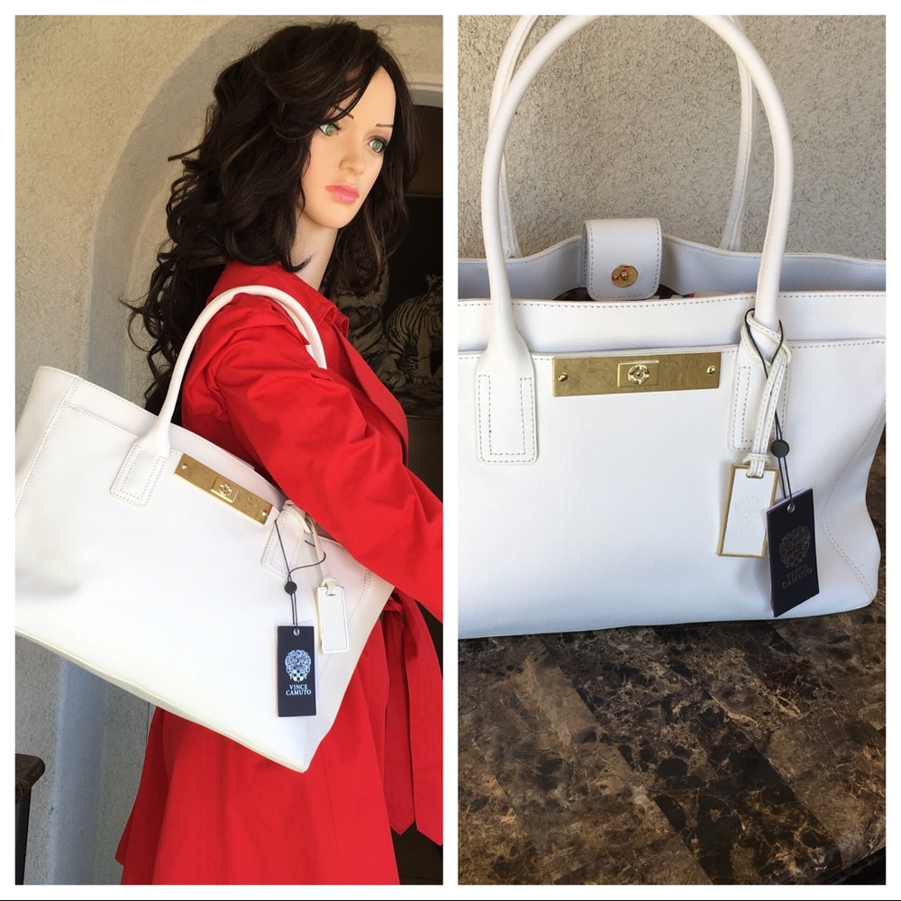 NWT Vince Camuto “Alex” Snow White bag.